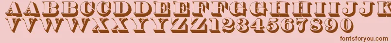 Thorneshaded Font – Brown Fonts on Pink Background