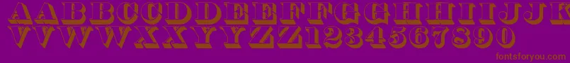 Thorneshaded Font – Brown Fonts on Purple Background