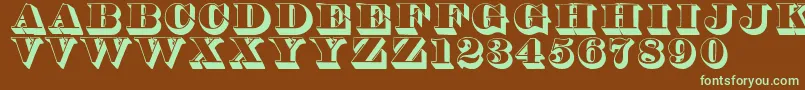 Thorneshaded Font – Green Fonts on Brown Background