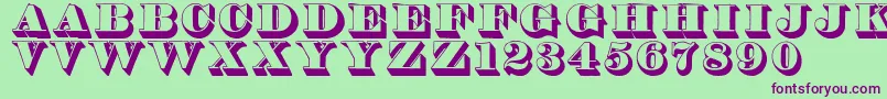 Thorneshaded Font – Purple Fonts on Green Background