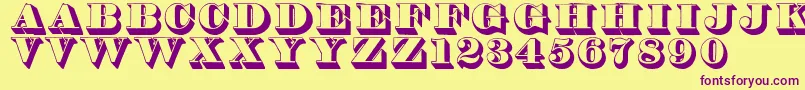 Thorneshaded Font – Purple Fonts on Yellow Background