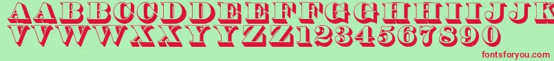 Thorneshaded Font – Red Fonts on Green Background