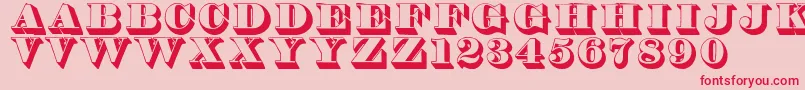 Thorneshaded Font – Red Fonts on Pink Background