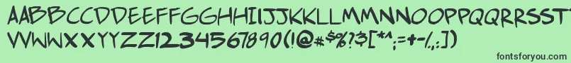 Comichustletbs Font – Black Fonts on Green Background