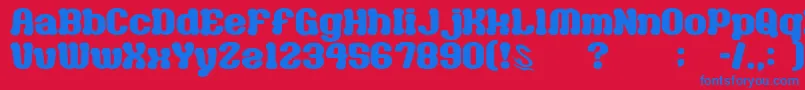 Шрифт GomariceMilkChocolate – синие шрифты на красном фоне