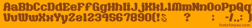 Шрифт GomariceMilkChocolate – коричневые шрифты на оранжевом фоне