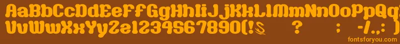 GomariceMilkChocolate Font – Orange Fonts on Brown Background