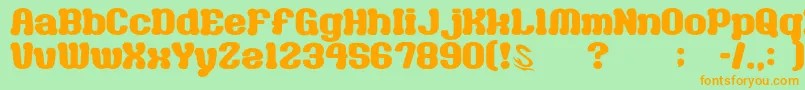 GomariceMilkChocolate Font – Orange Fonts on Green Background