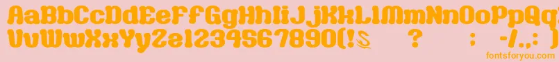 GomariceMilkChocolate Font – Orange Fonts on Pink Background