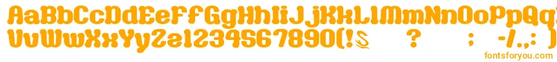 GomariceMilkChocolate-Schriftart – Orangefarbene Schriften auf weißem Hintergrund