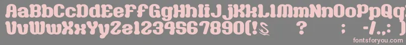 GomariceMilkChocolate-fontti – vaaleanpunaiset fontit harmaalla taustalla