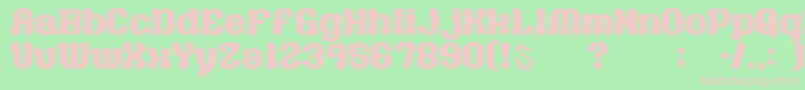 Шрифт GomariceMilkChocolate – розовые шрифты на зелёном фоне