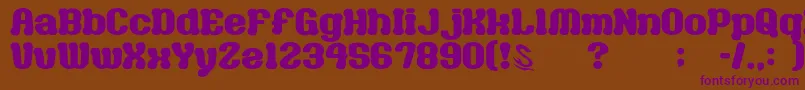 GomariceMilkChocolate Font – Purple Fonts on Brown Background