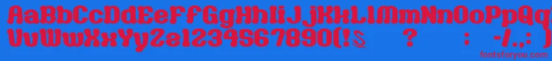 Шрифт GomariceMilkChocolate – красные шрифты на синем фоне