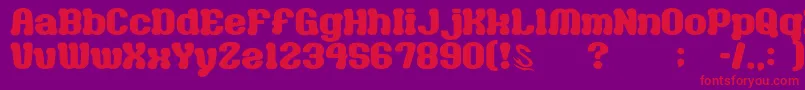 GomariceMilkChocolate Font – Red Fonts on Purple Background