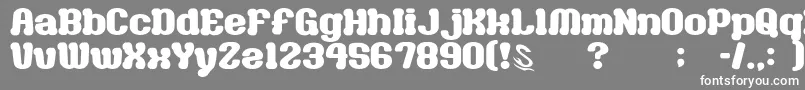 GomariceMilkChocolate-fontti – valkoiset fontit harmaalla taustalla
