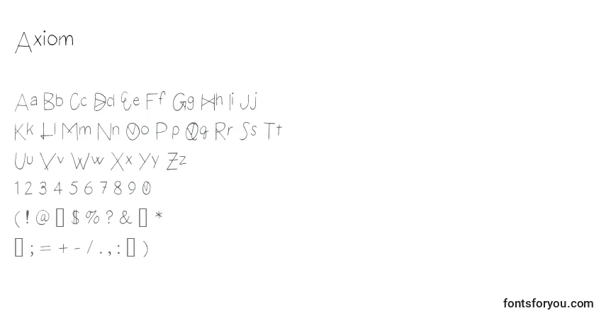 Шрифт Axiom – алфавит, цифры, специальные символы