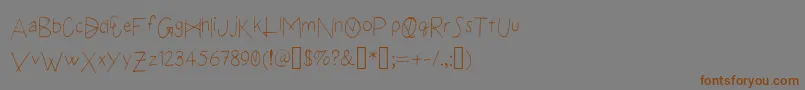 フォントAxiom – 茶色の文字が灰色の背景にあります。