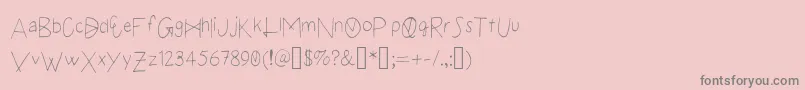 フォントAxiom – ピンクの背景に灰色の文字