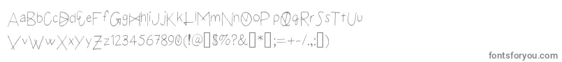 フォントAxiom – 白い背景に灰色の文字