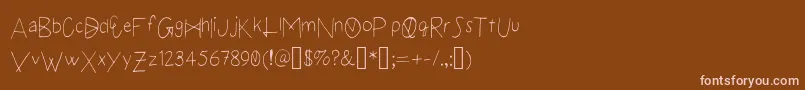 Шрифт Axiom – розовые шрифты на коричневом фоне
