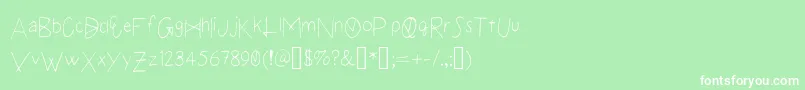 フォントAxiom – 緑の背景に白い文字