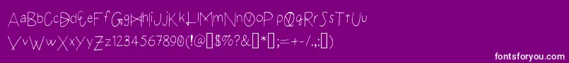 フォントAxiom – 紫の背景に白い文字