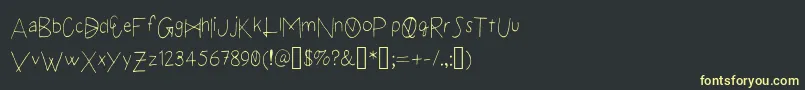 フォントAxiom – 黒い背景に黄色の文字