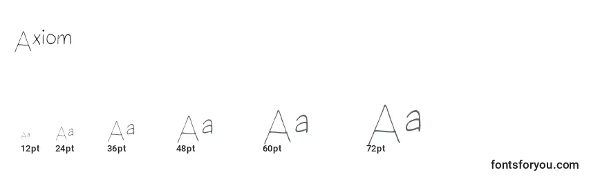 Размеры шрифта Axiom