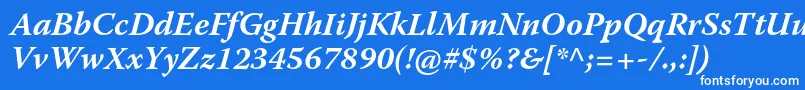 フォントWarnockproBoldit – 青い背景に白い文字