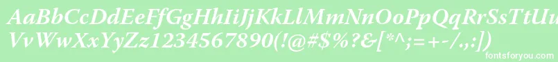 WarnockproBoldit Font – White Fonts on Green Background