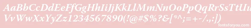 WarnockproBoldit Font – White Fonts on Pink Background