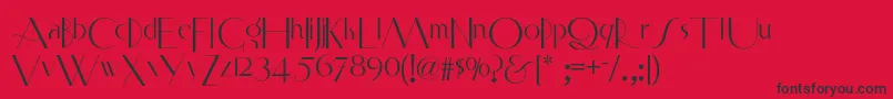 Smartfrocksnf Font – Black Fonts on Red Background