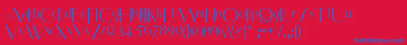 Smartfrocksnf Font – Blue Fonts on Red Background