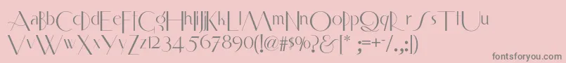 Smartfrocksnf-Schriftart – Graue Schriften auf rosa Hintergrund