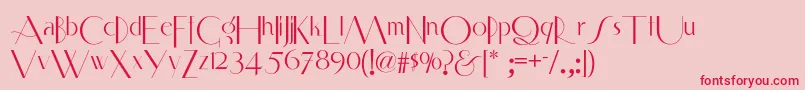 Smartfrocksnf-Schriftart – Rote Schriften auf rosa Hintergrund