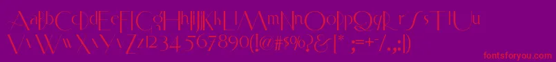 Smartfrocksnf Font – Red Fonts on Purple Background