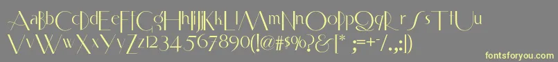 Smartfrocksnf Font – Yellow Fonts on Gray Background