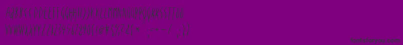 Deportee-fontti – mustat fontit violetilla taustalla