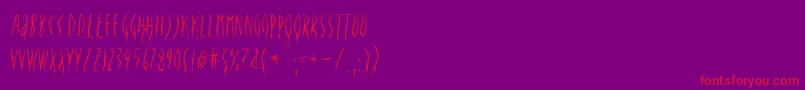 Deportee Font – Red Fonts on Purple Background