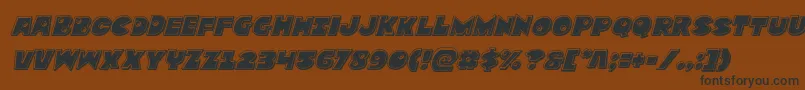 Zounderkitebevelital Font – Black Fonts on Brown Background