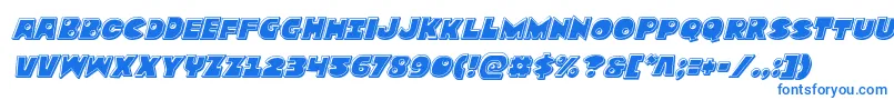 Zounderkitebevelital Font – Blue Fonts on White Background