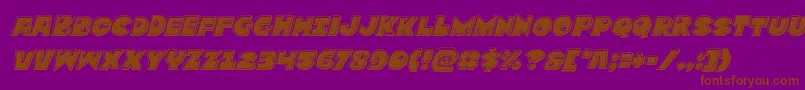 Zounderkitebevelital Font – Brown Fonts on Purple Background