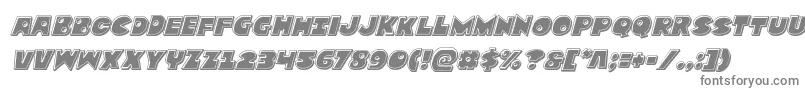 Zounderkitebevelital Font – Gray Fonts on White Background