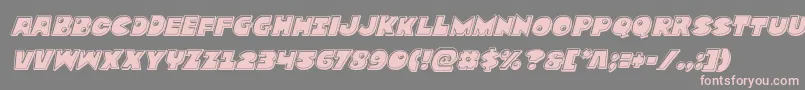 More about Zounderkitebevelital Font Zounderkitebevelital Font – Pink Fonts on Gray Background