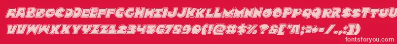 Zounderkitebevelital Font – Pink Fonts on Red Background