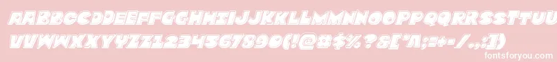 Zounderkitebevelital Font – White Fonts on Pink Background