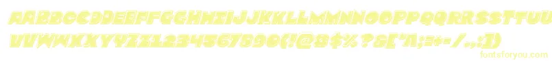 Zounderkitebevelital Font – Yellow Fonts on White Background