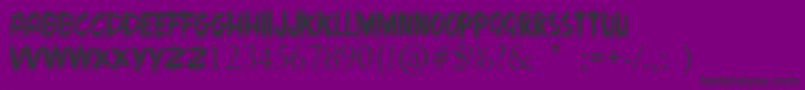 MadmanHowling Font – Black Fonts on Purple Background