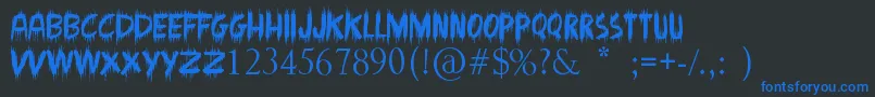 MadmanHowling Font – Blue Fonts on Black Background